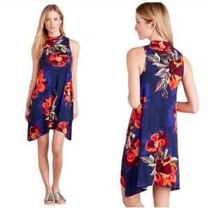 Maeve Anthropologie Tilt Floral Sleeveless Swing Dress Womens Small
